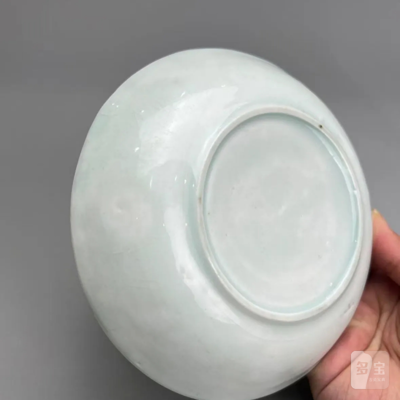 明代 青白釉印花洗 - 图7